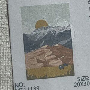 Paint by Numbers Kit – Red Rock Mountains, Snowy Peaks, Sunrise (Single Canvas)